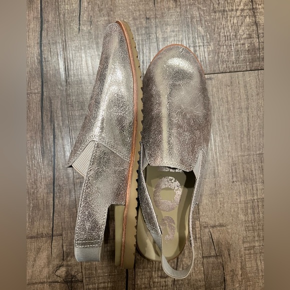 Sorel Ella Rose Gold Metallic Leather Slingback Slip On Mule Leather Waterproof - Picture 2 of 8